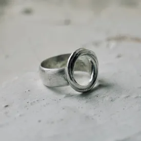 Spiral Statement Silver Ring