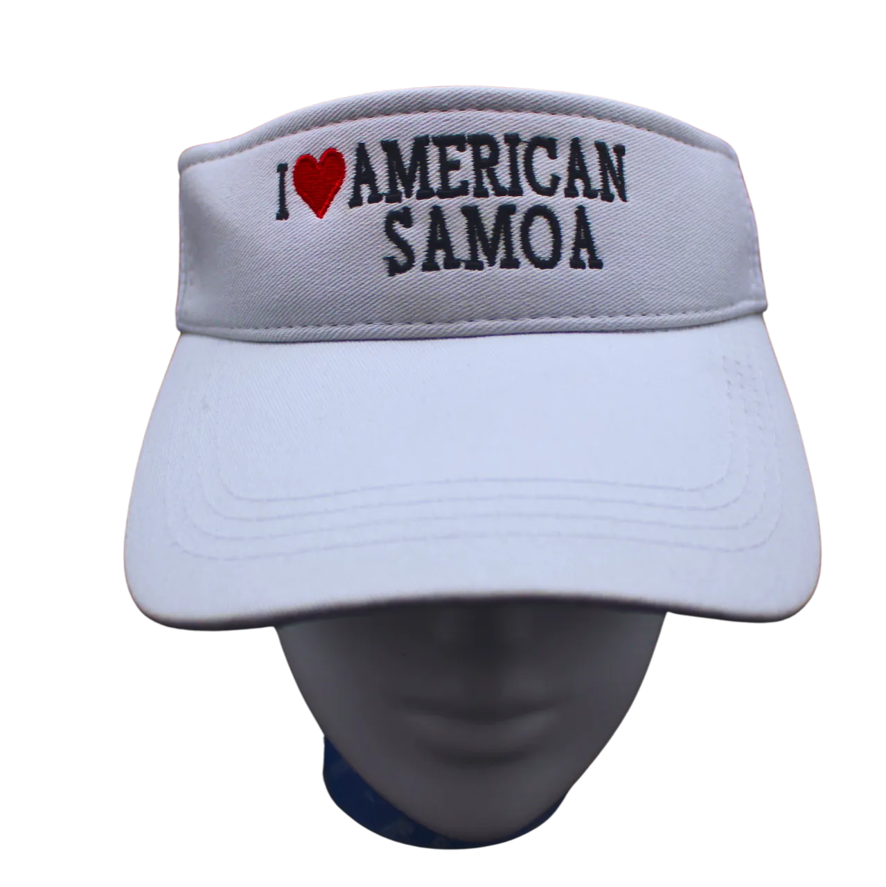 Sports Sun Visor( I love American Samoa  Design)-White Color