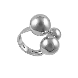 Sterling Silver Ball Cluster Ring