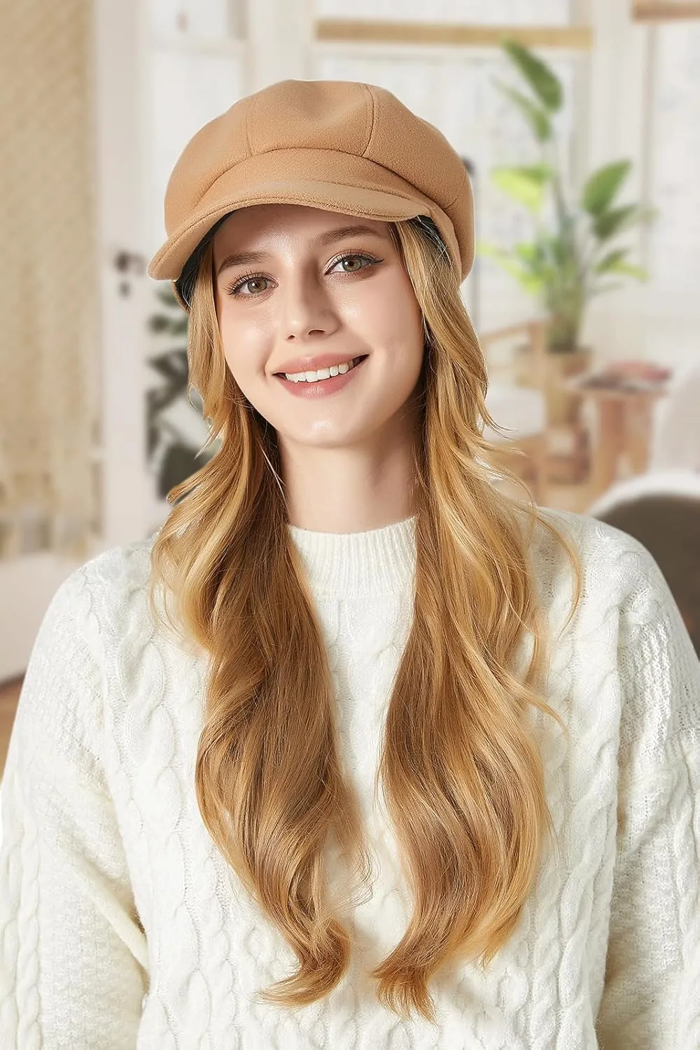 Sumolux Women Beret Newsboy Hat French Wool Cap Classic Autumn Spring Winter
