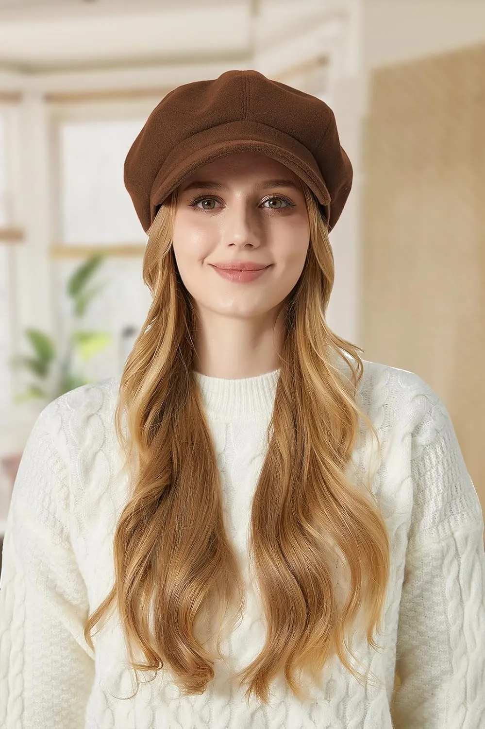 Sumolux Women Beret Newsboy Hat French Wool Cap Classic Autumn Spring Winter