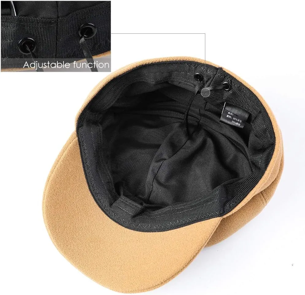 Sumolux Women Beret Newsboy Hat French Wool Cap Classic Autumn Spring Winter