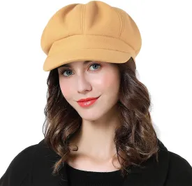 Sumolux Women Beret Newsboy Hat French Wool Cap Classic Autumn Spring Winter