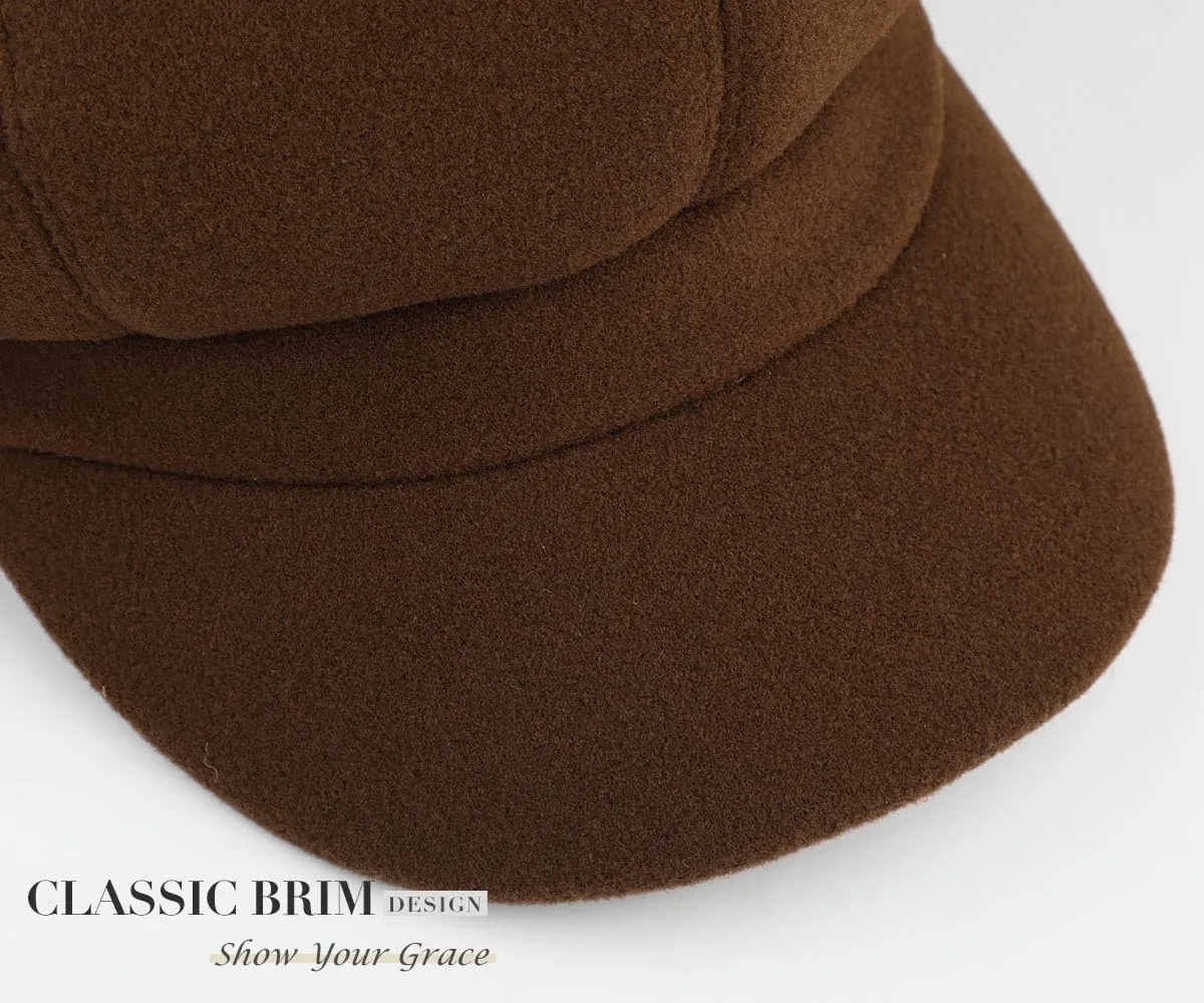 Sumolux Women Beret Newsboy Hat French Wool Cap Classic Autumn Spring Winter