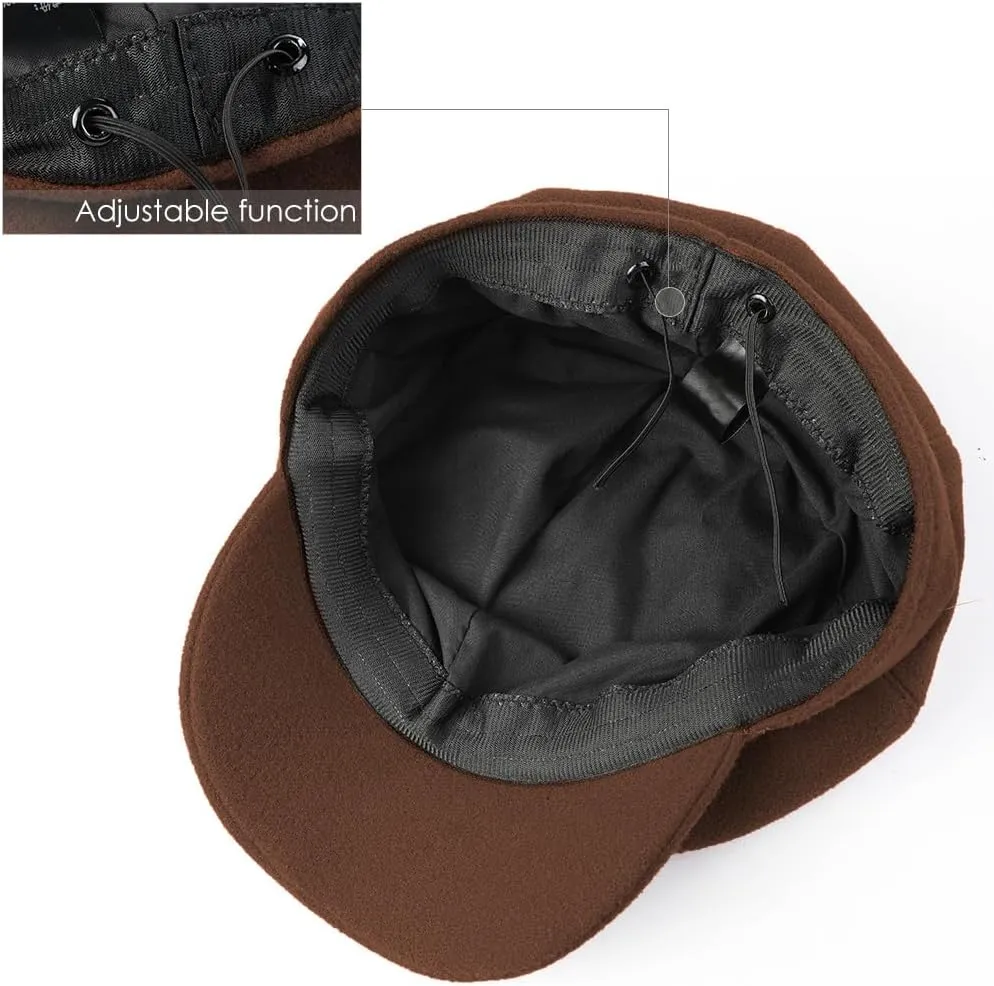 Sumolux Women Beret Newsboy Hat French Wool Cap Classic Autumn Spring Winter