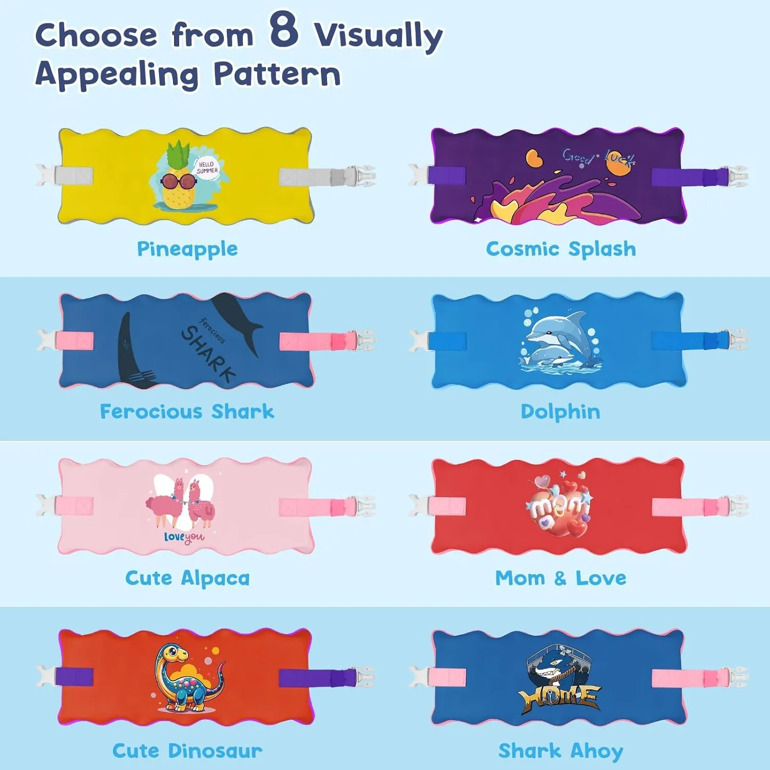 Toddler Swim Belt for Kids 2-6 Years Boys Girls Swim Trainer 33-66 lbs Adjustable Back Float Belt Water Safety Training Floaties for Pool Beach