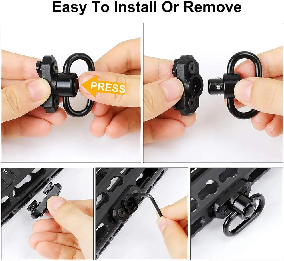 Two Point Traditional QD Sling 1.25" 2 Point Sling Swivels Mounts for Mlock
