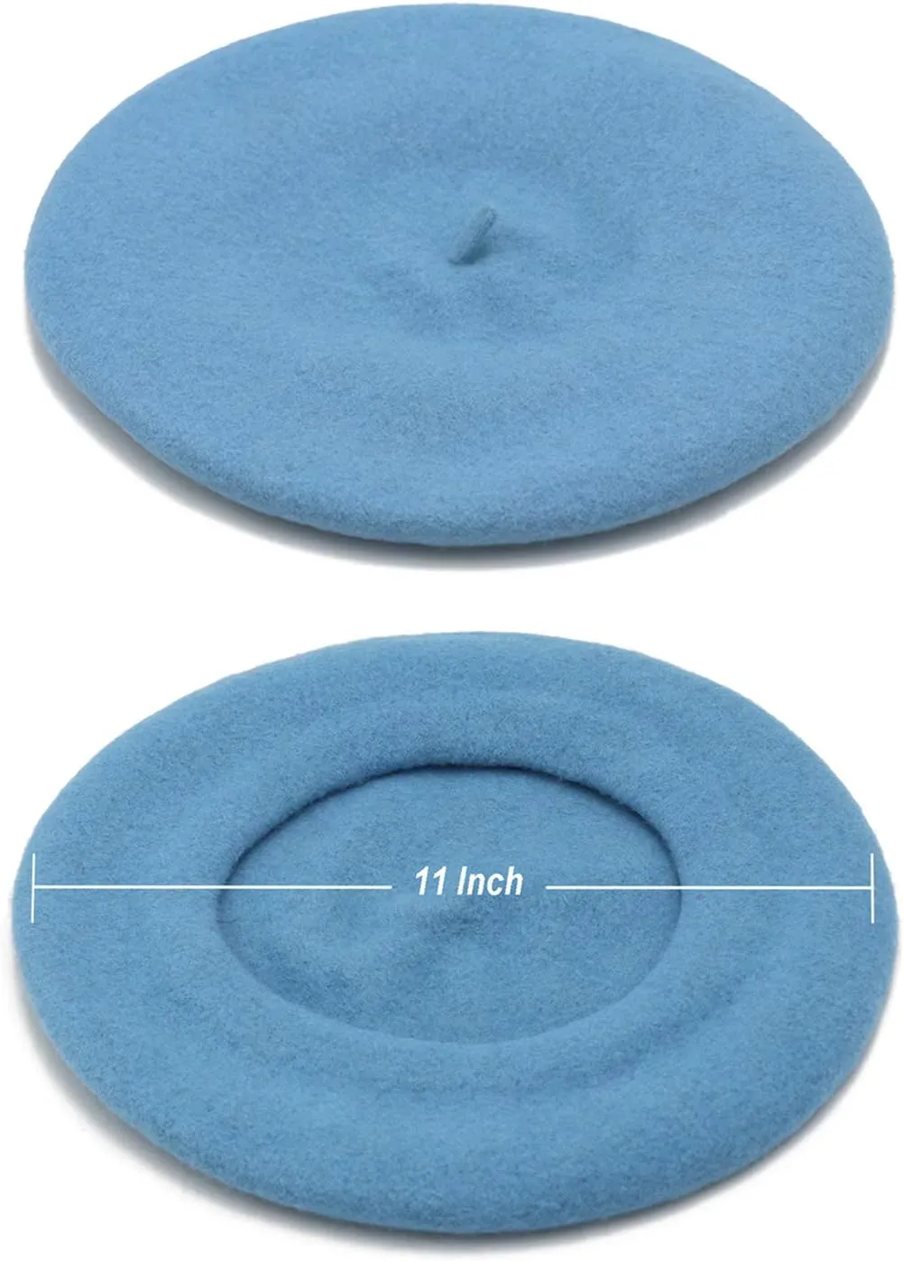 Wheebo Wool Beret Hat,Solid Color French Style Winter Warm Cap for Women Girls Lady