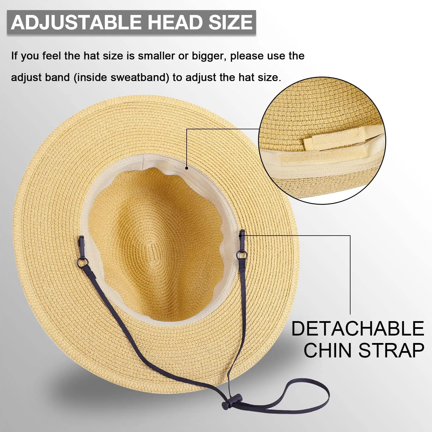 Wide Brim Straw Panama Hat - Stylish Lightweight, Breathable Men's & Women's Fedoras Provide Excellent UV Protection