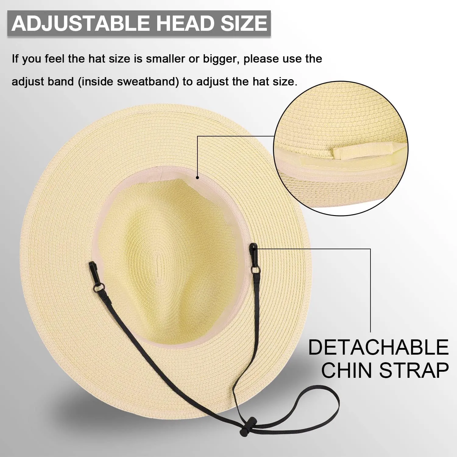 Wide Brim Straw Panama Hat - Stylish Lightweight, Breathable Men's & Women's Fedoras Provide Excellent UV Protection