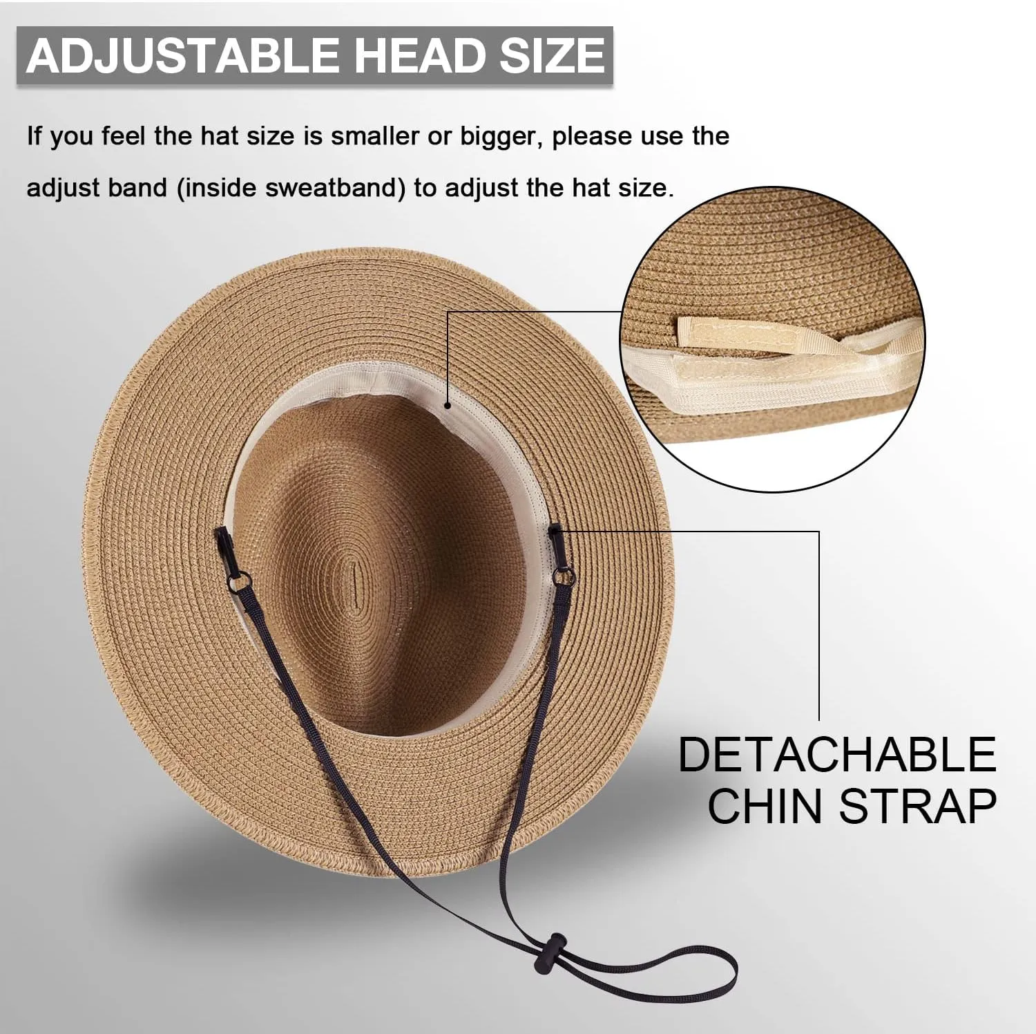 Wide Brim Straw Panama Hat - Stylish Lightweight, Breathable Men's & Women's Fedoras Provide Excellent UV Protection
