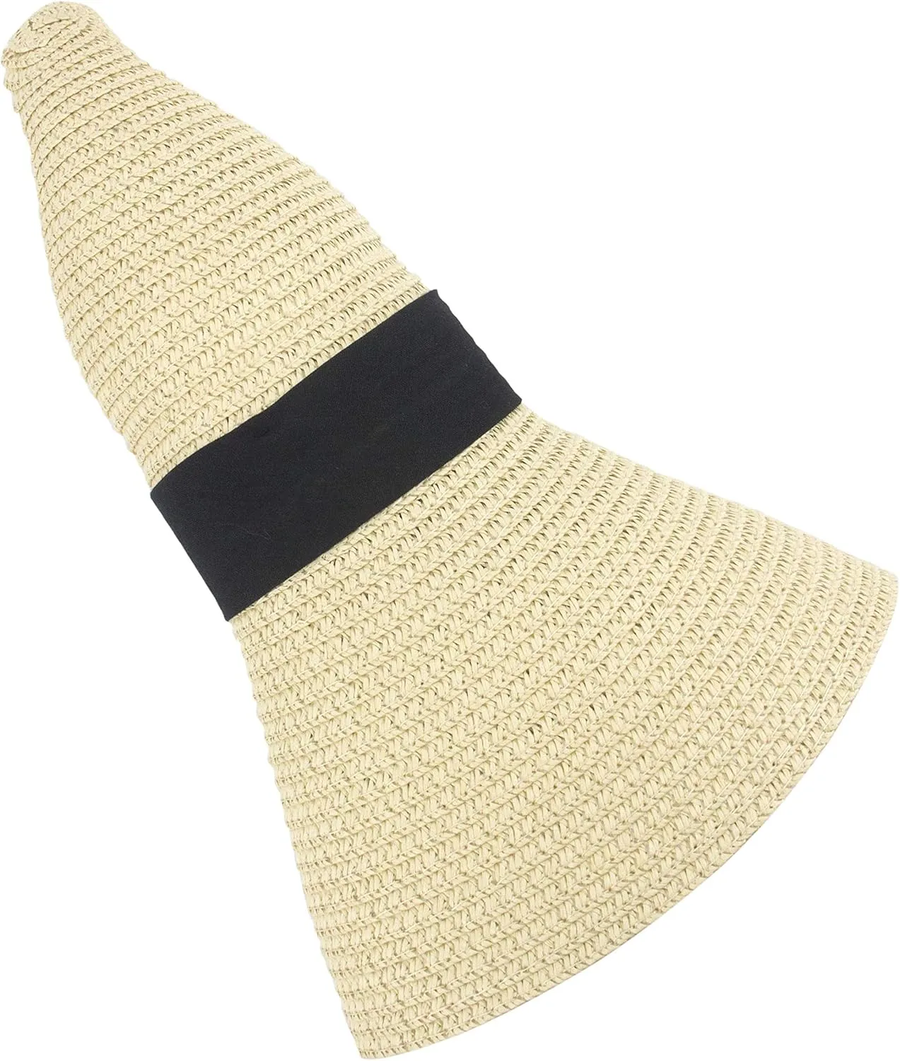 Women's Sun Hat Wide Brim Foldable Straw Hats Summer Travel Beach Cap