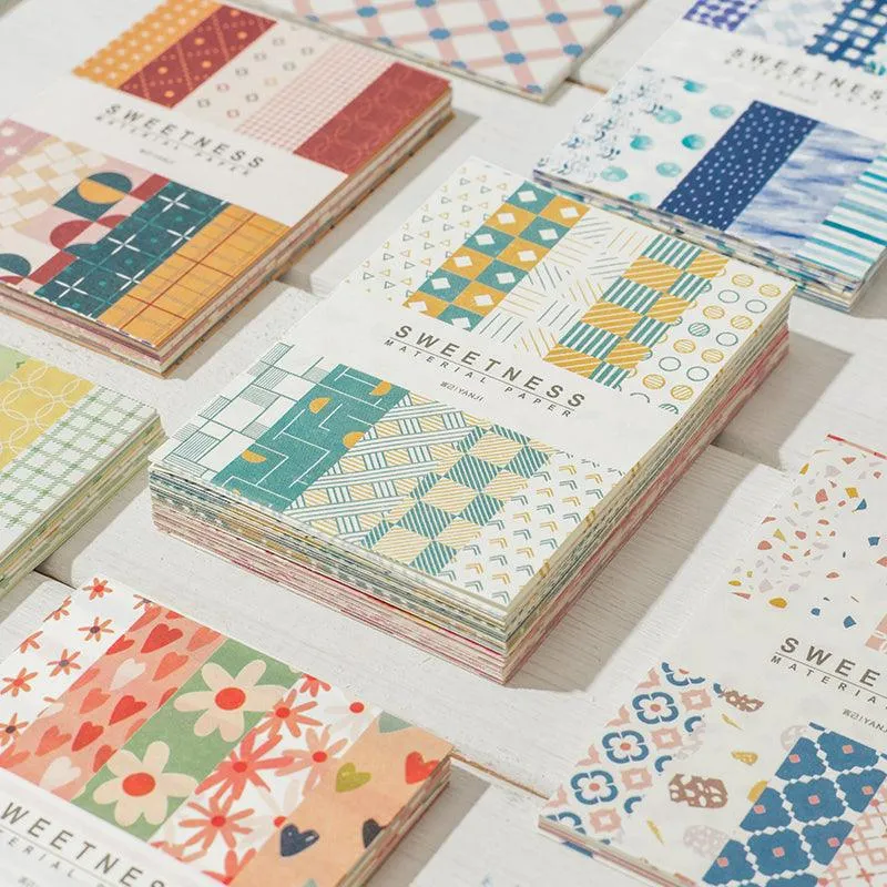 Yanji light retro material paper sweet supply series 50 sheets