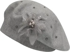 ZLYC Womens French Beret hat, Reversible Solid Color Cashmere Mosaic Warm Beret Cap for Girls